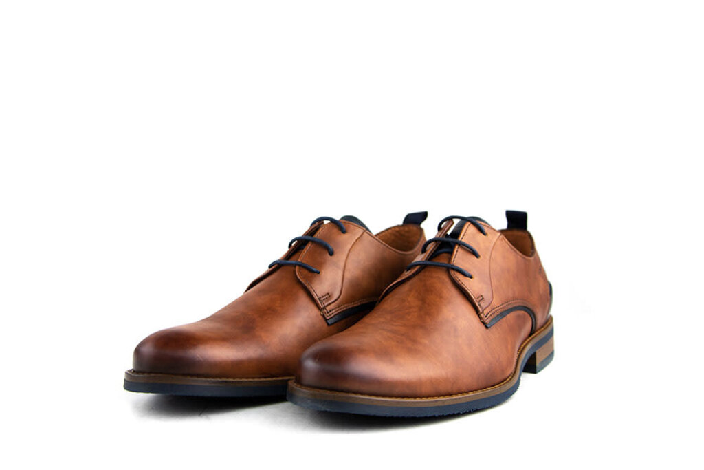 Van Lier Van Lier Veterschoenen Cognac Combi