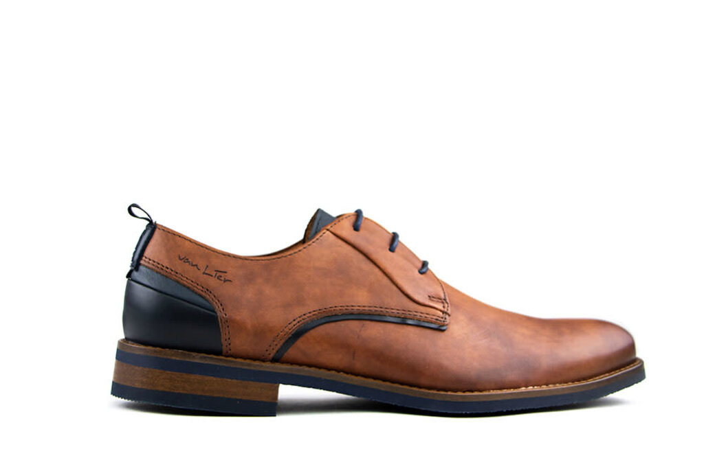 Van Lier Van Lier Veterschoenen Cognac Combi