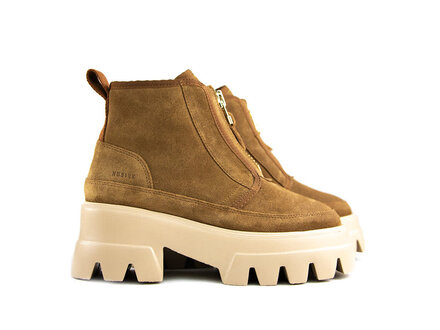 Nubikk Nubikk Boots Flore Rock Fur Cognac Suede