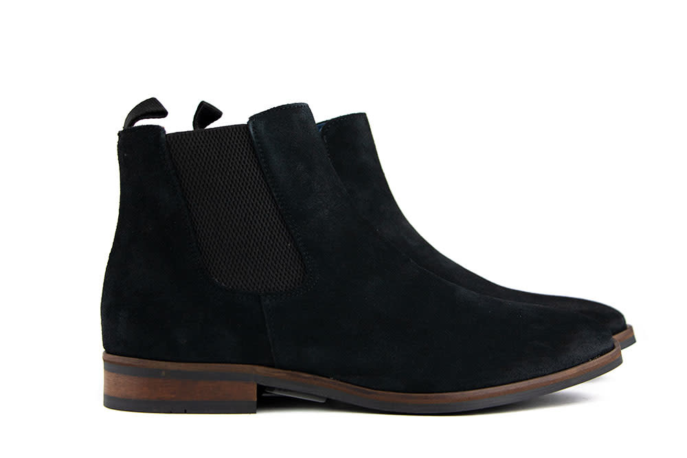 Berkelmans Chelsea Boots Durban Zwart Suede Gratis Verzending
