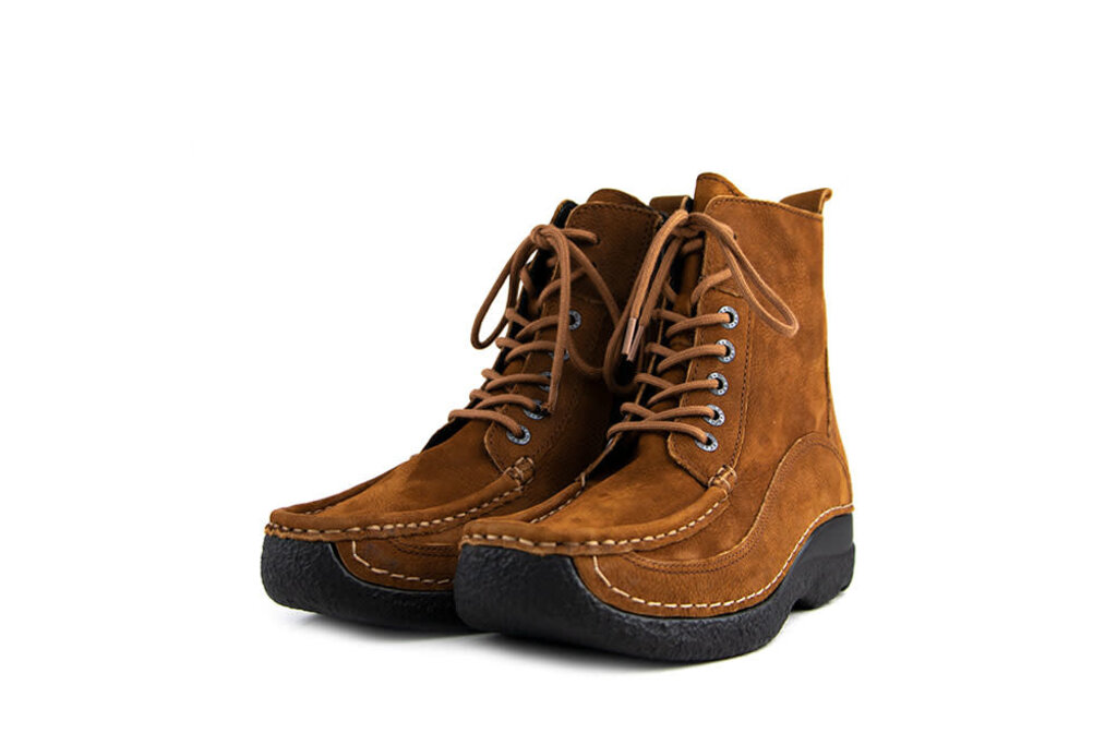 Wolky Wolky Roll Boot Zip Antique Nubuck Cognac