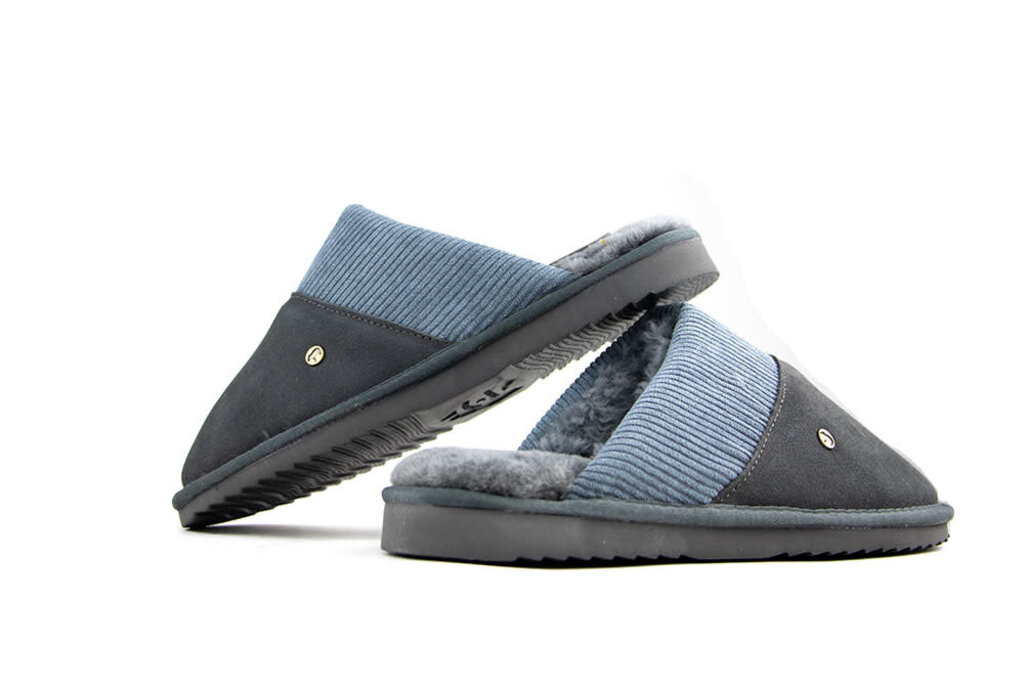 Warmbat Warmbat Slippers Perth Dark Grey Ribcord