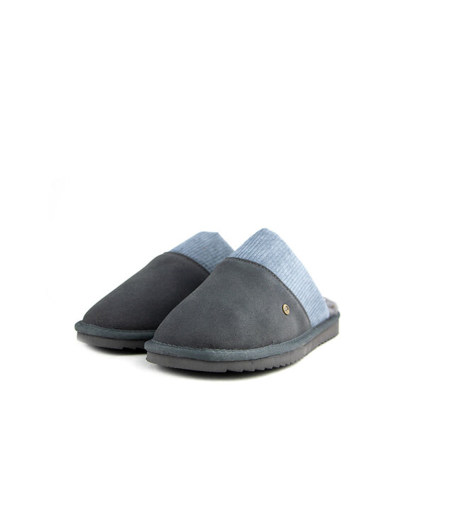 Warmbat Slippers Perth Dark Grey Ribcord