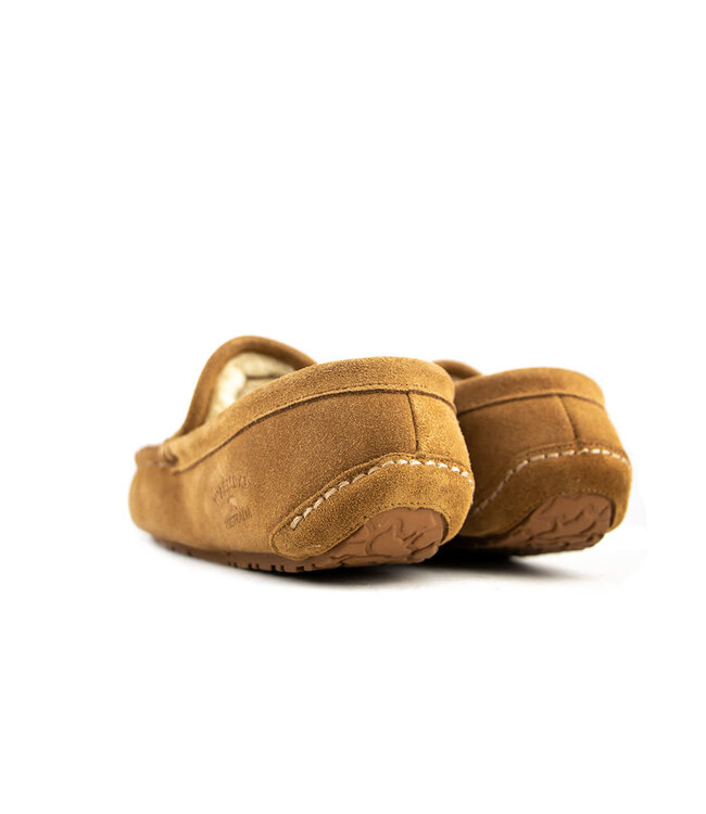 Warmbat Hausschuhe Cognac Earlwood Suede