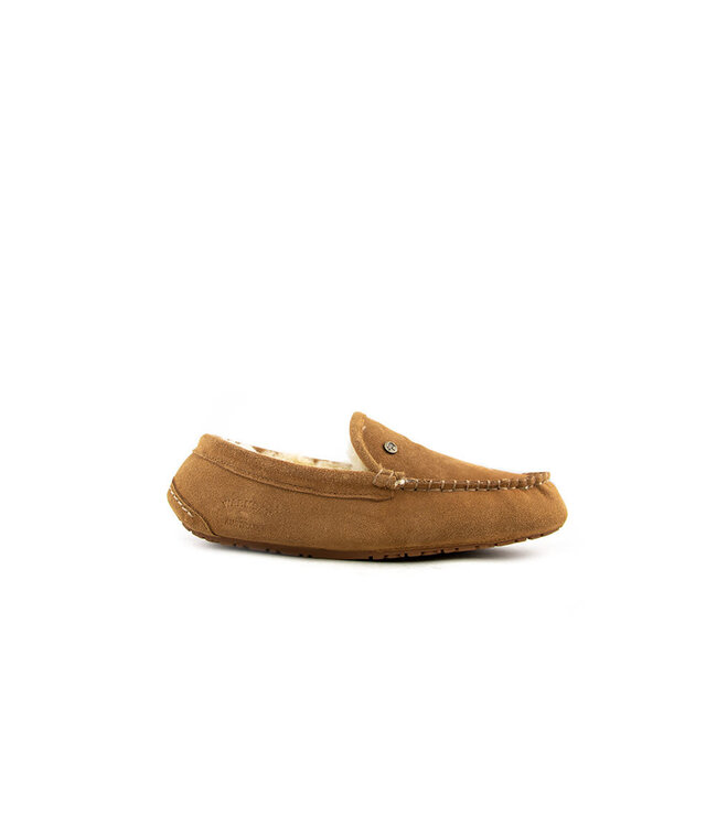 Warmbat Hausschuhe Cognac Earlwood Suede