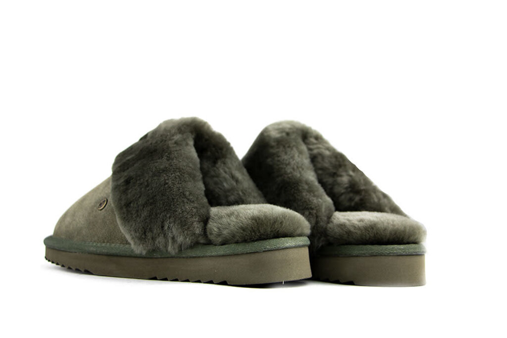 Warmbat Warmbat Slippers Flurry Olive Suede