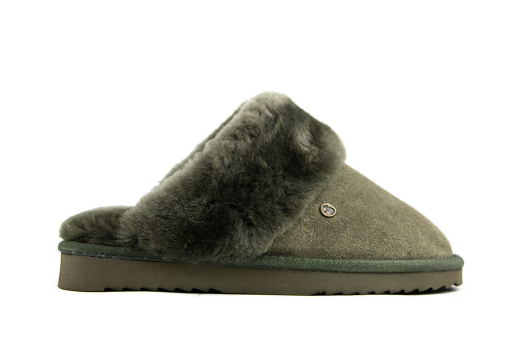 Warmbat Warmbat Slippers Flurry Olive Suede