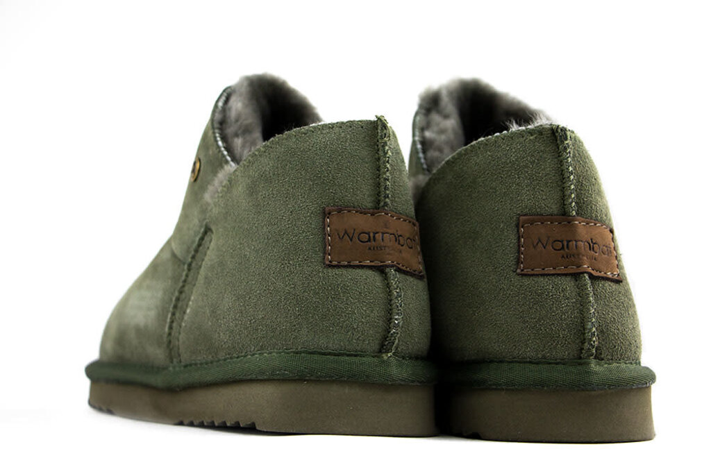 Warmbat Warmbat Pantoffels Groen Willow Suede