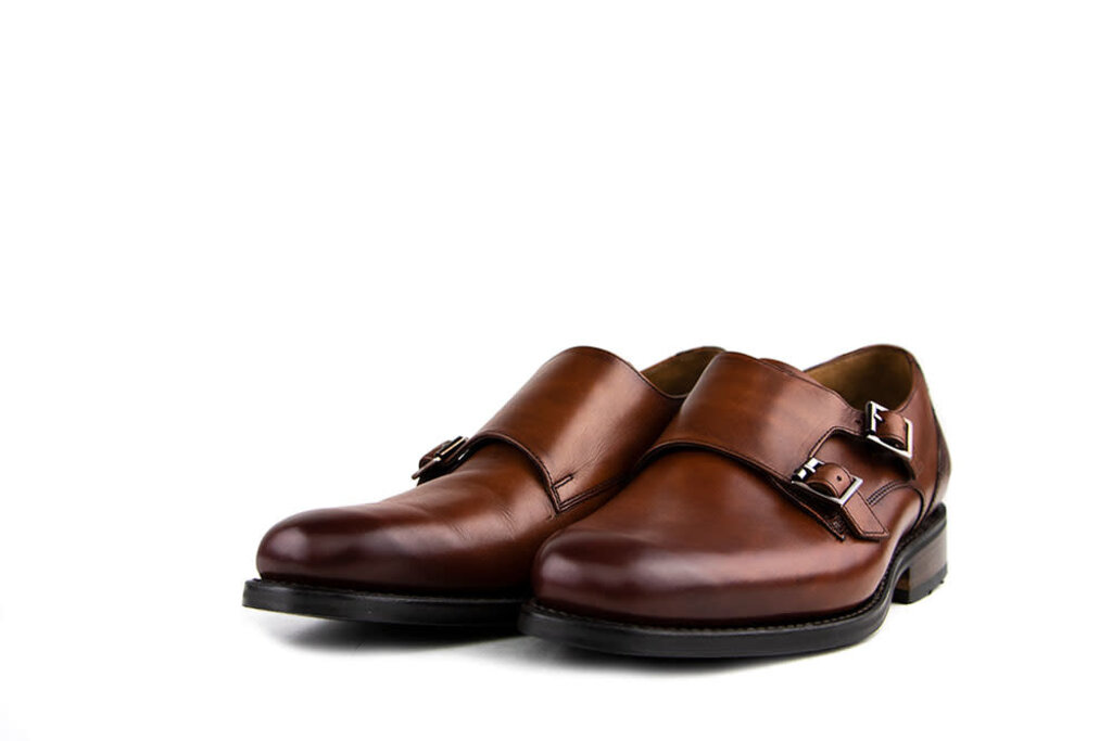 Van Bommel Van Bommel Schnallenschuh Cognac Lizard