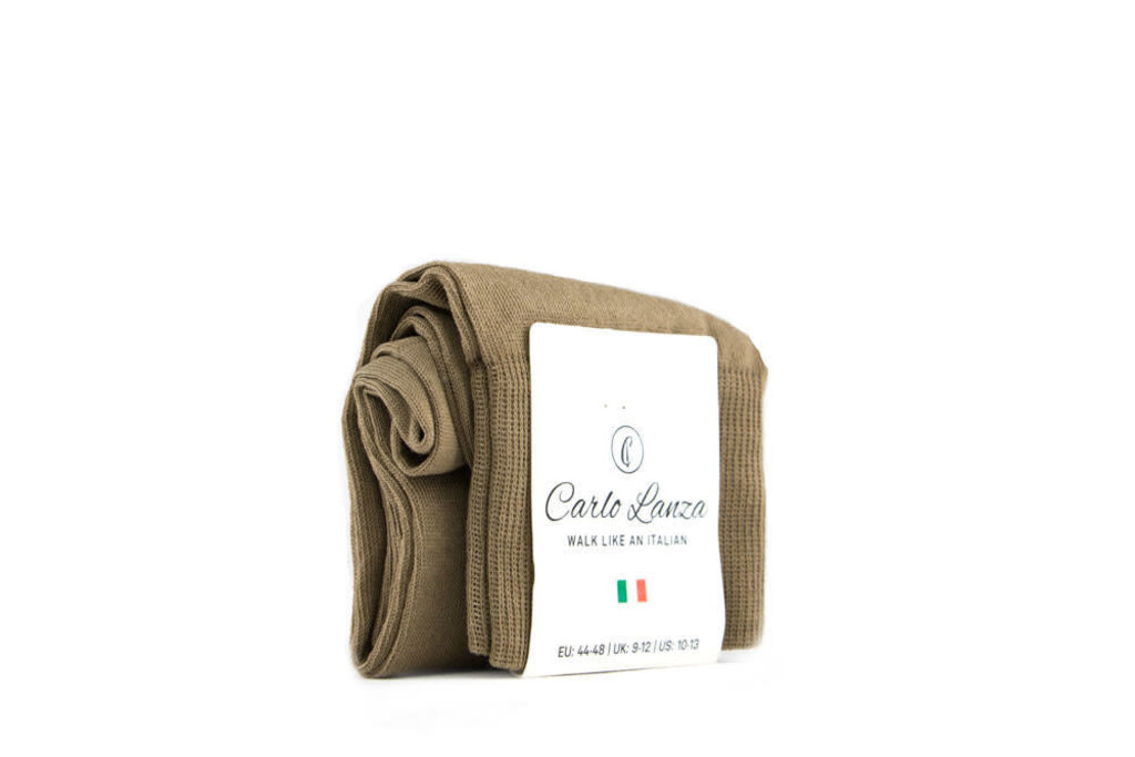 Carlo Lanza Carlo Lanza Sok Beige Brown Cotton