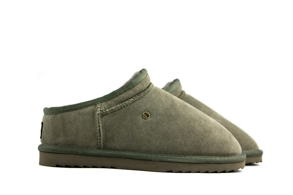 Warmbat Warmbat Pantoffels Conner Groen Suede