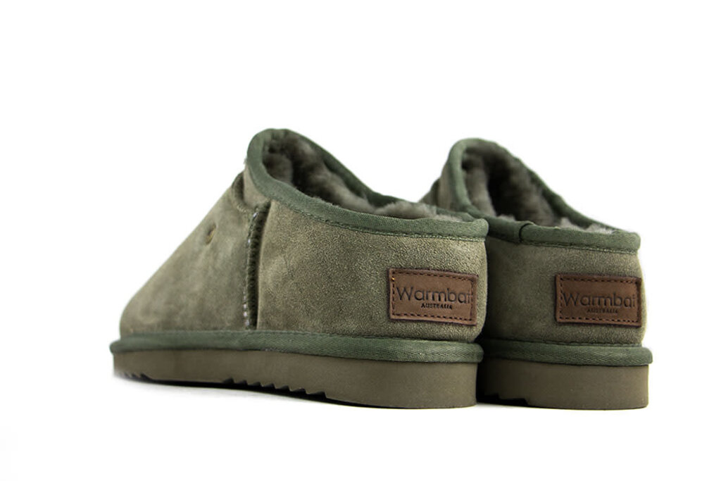 Warmbat Warmbat Slippers Conner Green Olive Suede