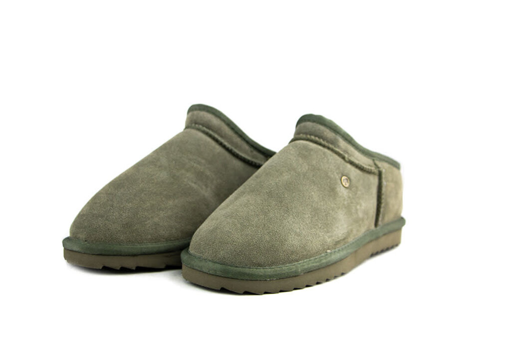 Warmbat Warmbat Slippers Conner Green Olive Suede