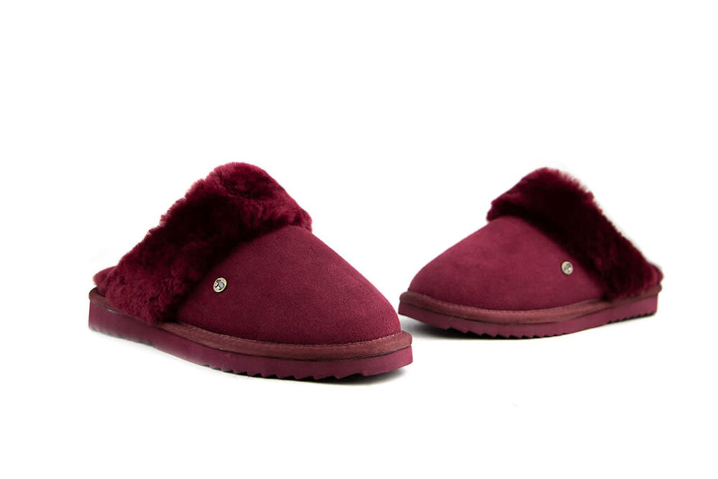 Warmbat Warmbat Slippers Bordeaux Flurry Port Suede