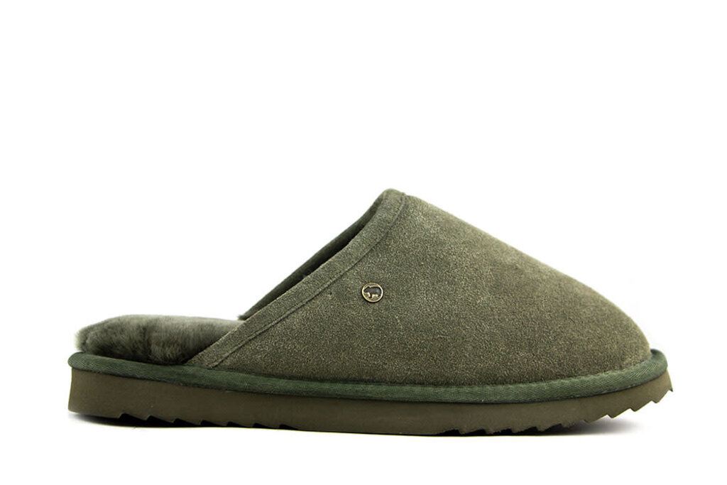 Warmbat Warmbat Slippers Classic Olive Suede