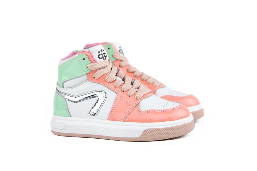 Pinocchio Pinocchio Hoge Sneaker Pink White Mint