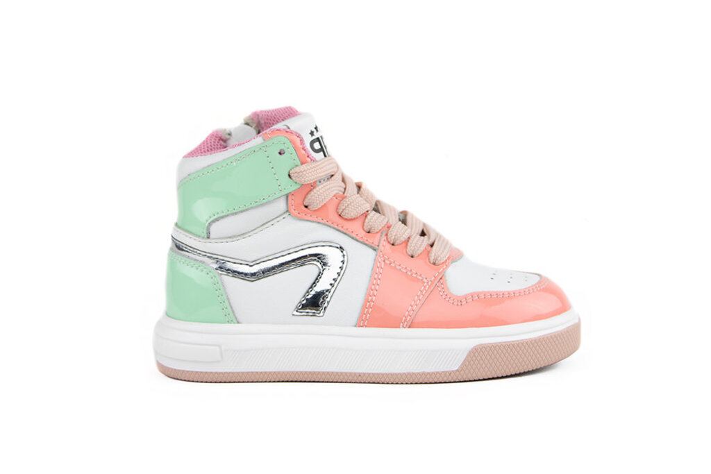 Pinocchio Pinocchio Hoge Sneaker Pink White Mint