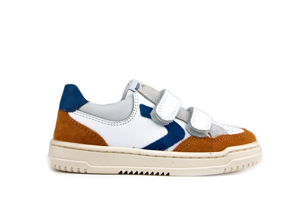 Romagnoli Romagnoli Klittenband Sneaker Texano Bianco