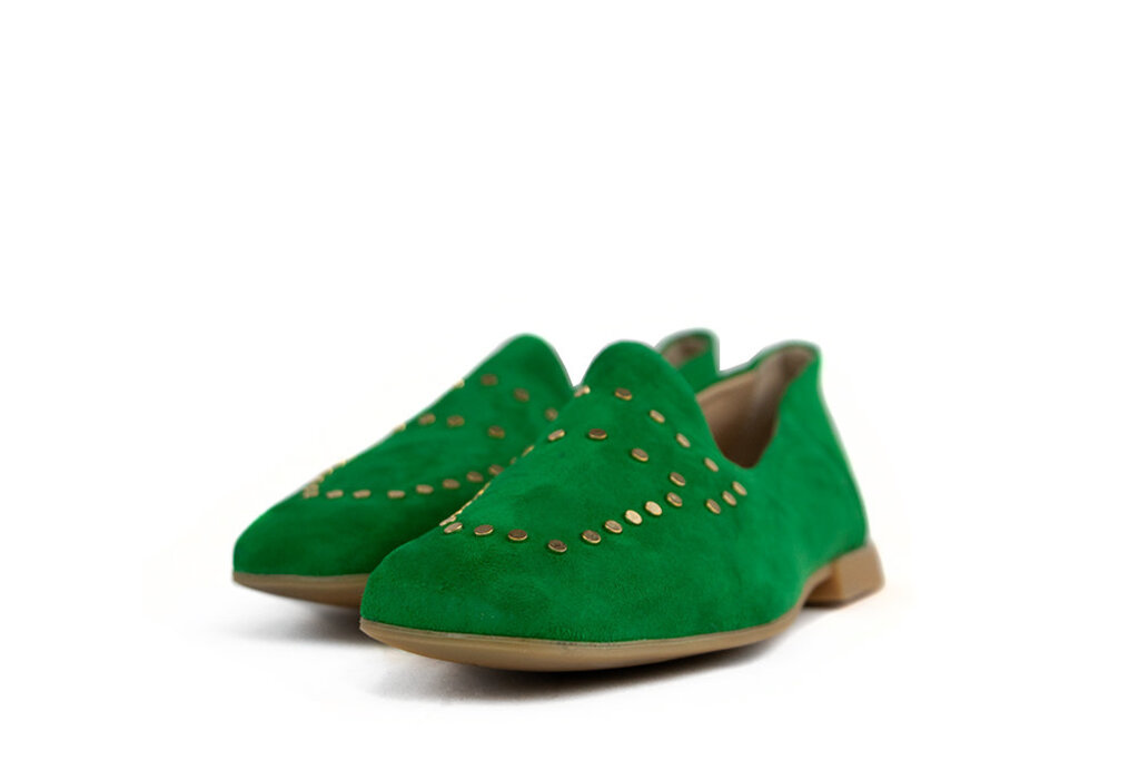 Mjus Mjus Loafers Studs Green Suede