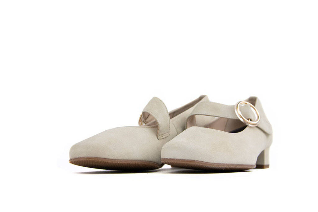 Hassia Hassia Pumps met Band Sand Suede