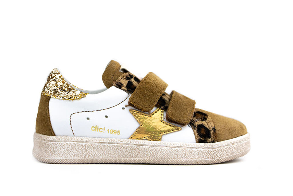 CLIC Clic Klittenband Sneaker Leopard Glitter
