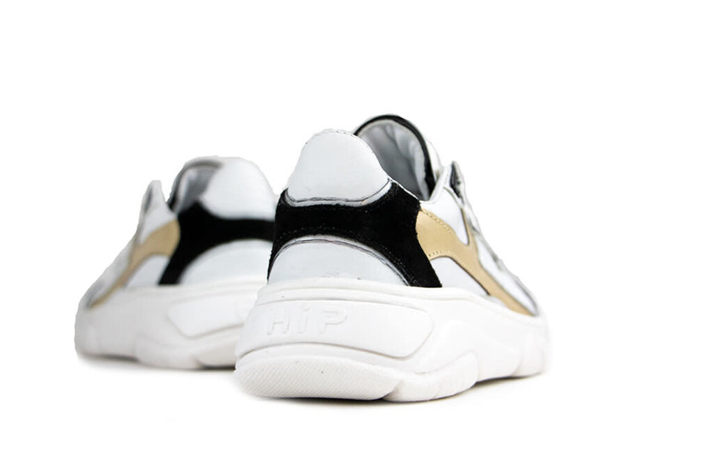 HIP Hip Sneakers Black White Gold
