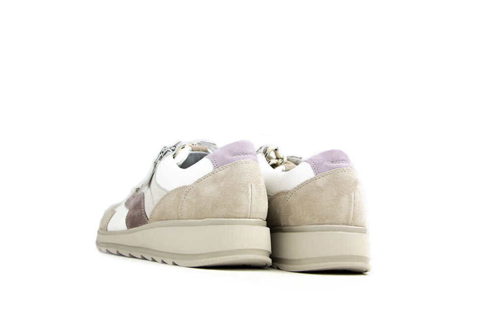 Durea Durea Sneaker Licht Taupe Wit Lilla K-width