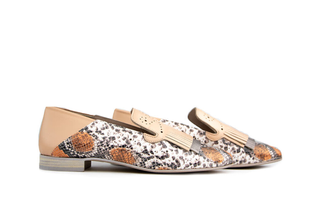 Pertini Pertini Loafer Shimmer Roze Oranje Snake