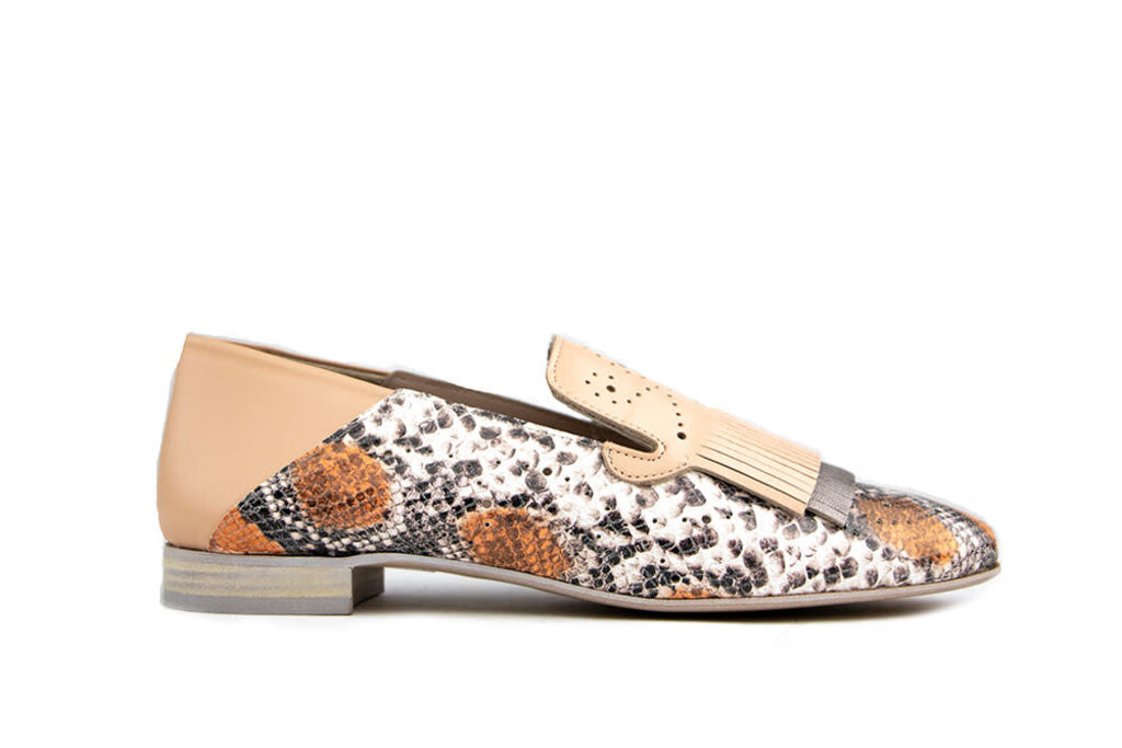 Pertini Pertini Loafer Shimmer Pink Orange Snake