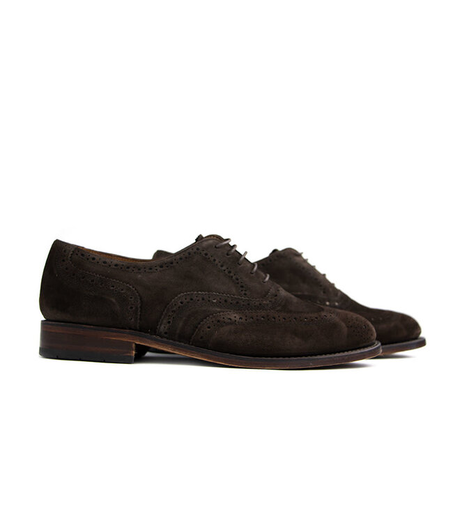 Van Bommel Broque Darkbrown Suede