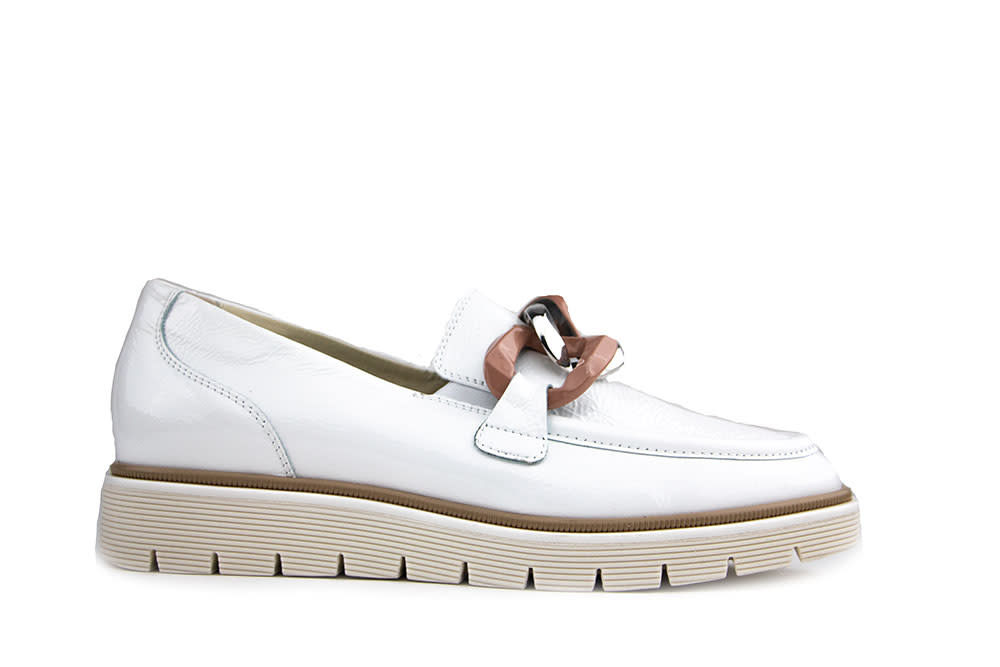 DL Sport Loafer Ketting Naplak Bianco I Gratis zending in NL va €40 Steenbergen Schoenen