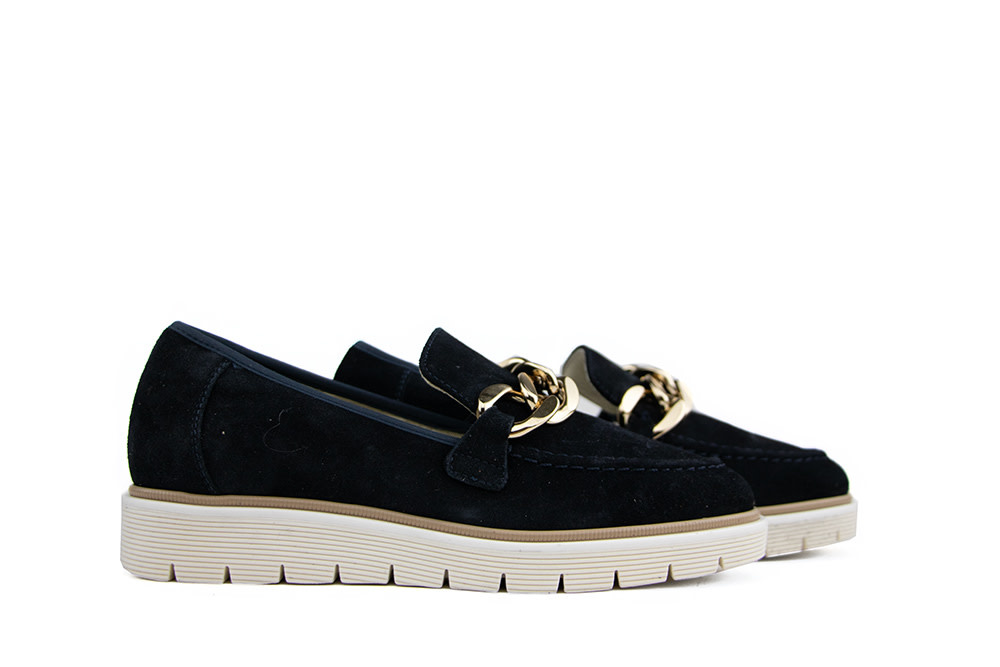 DL Sport Loafers Chain Velours River Worldwide Shipment & Low Fees