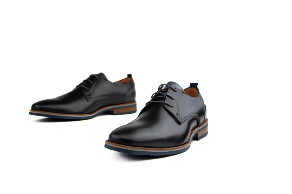Van Lier Van Lier Schnürschuh Schwarz Leer