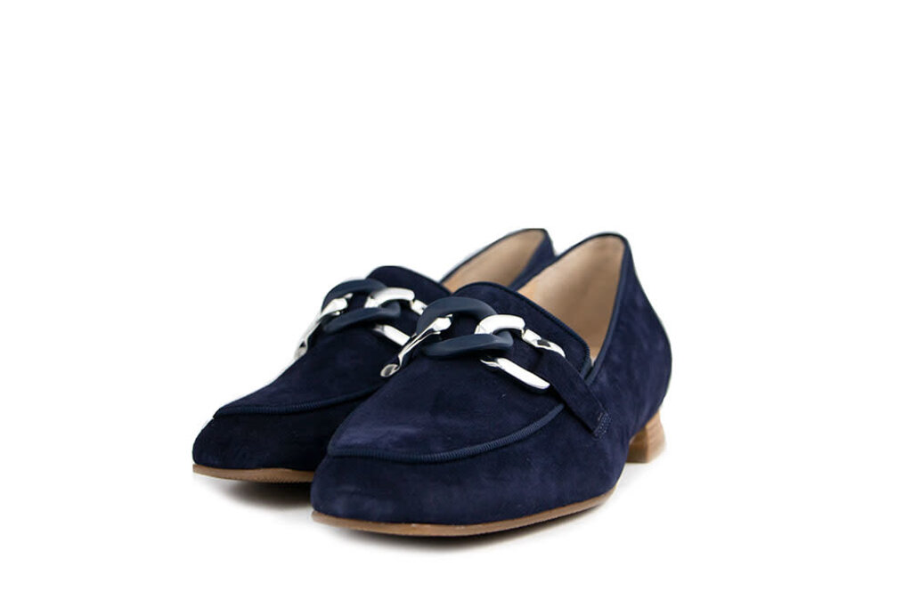 Hassia Hassia Loafer Ketting Blue Suede