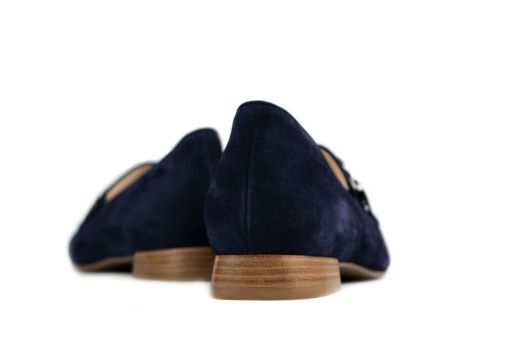 Hassia Hassia Loafer Ketting Blue Suede