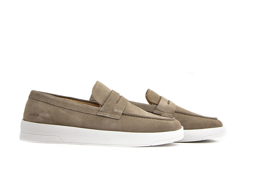 Blackstone Loafers Enzo Taupe Suede | Worldwide Shipment & Low Fees ...