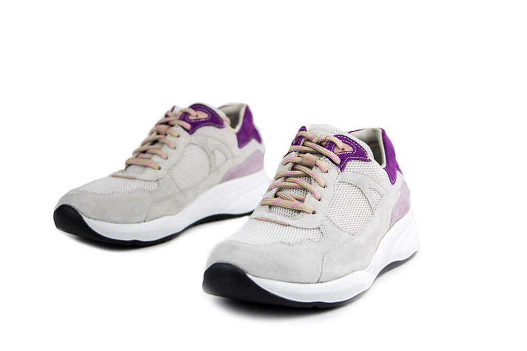 Durea Durea Sneaker Offwhite Taupe Lilla Viola H-leest