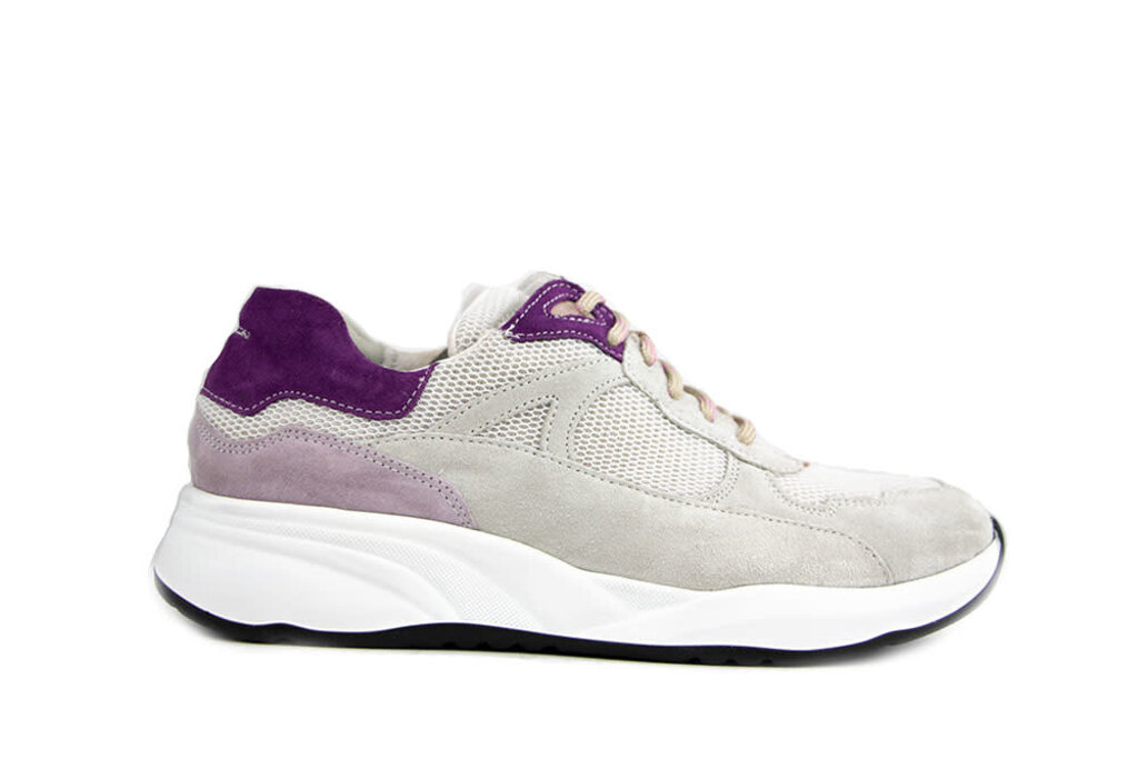 Durea Durea Sneaker Offwhite Taupe Lilla Viola H-breite