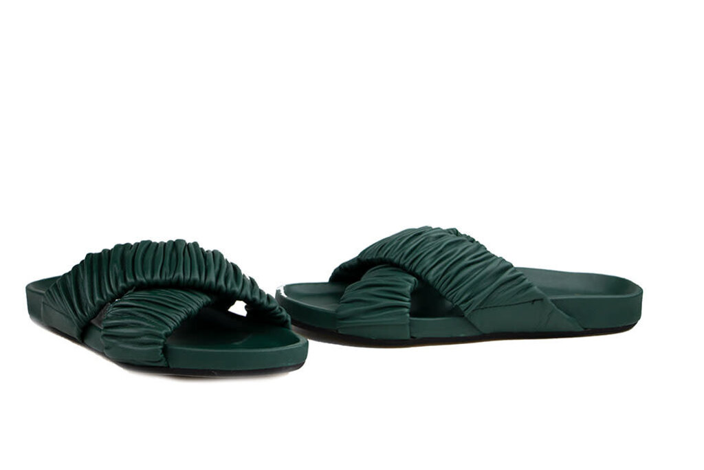 Nubikk Nubikk Kathy Ruffle Dark Green Leather