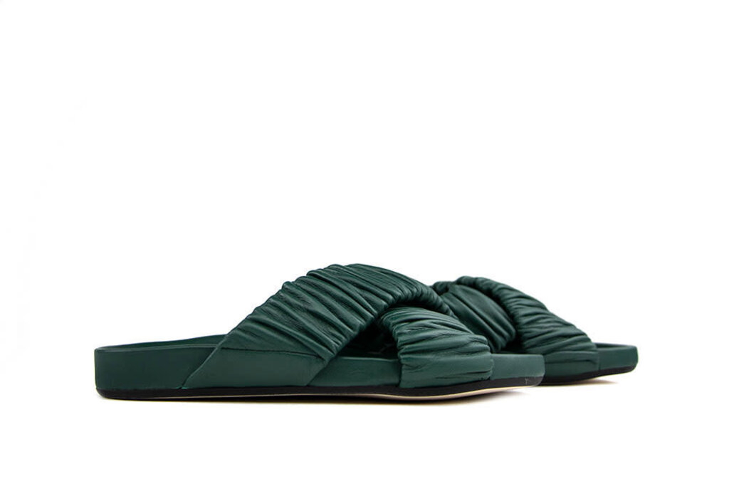 Nubikk Nubikk Kathy Ruffle Dark Green Leather