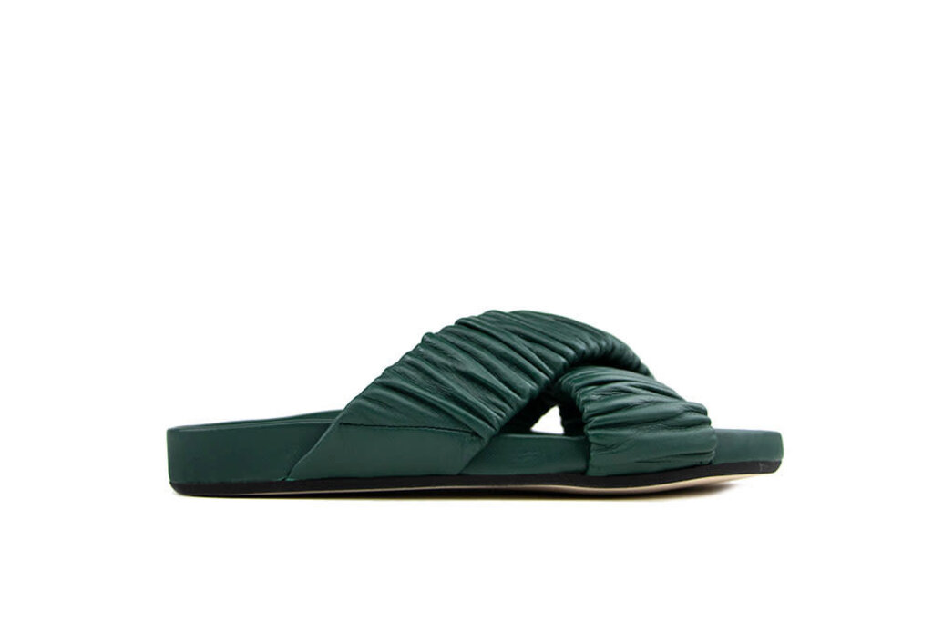 Nubikk Nubikk Kathy Ruffle Dark Green Leather