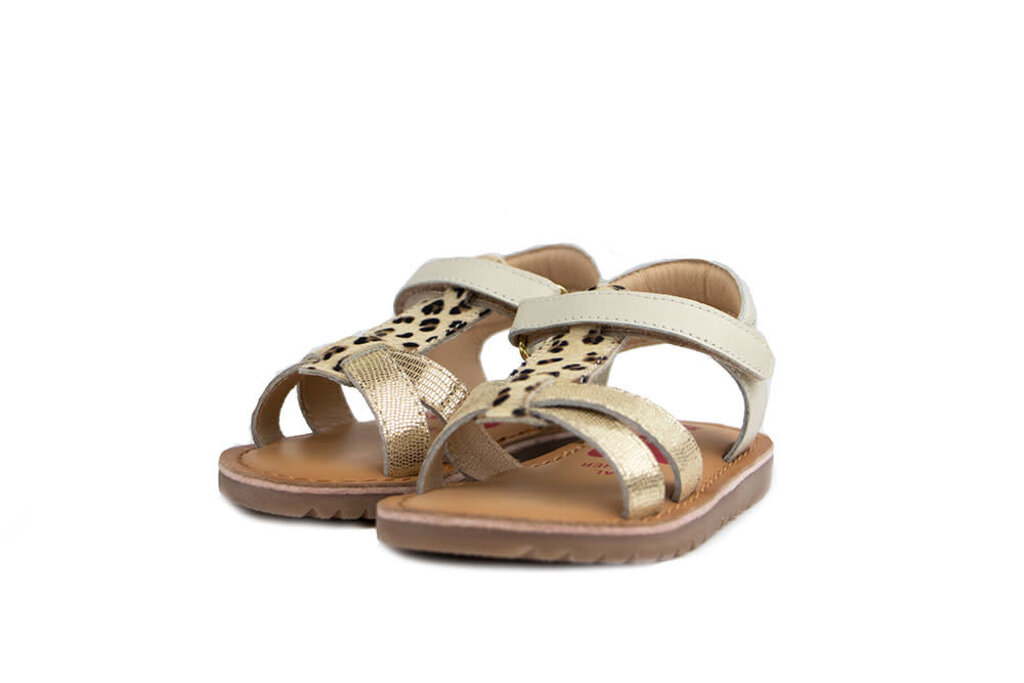 Shoesme Shoesme Sandaal Beige Gold Animal