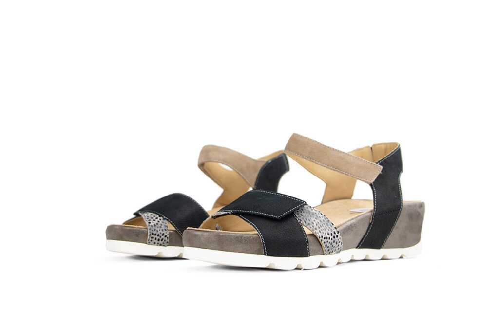 Durea Durea Sandal Black Taupe K-width