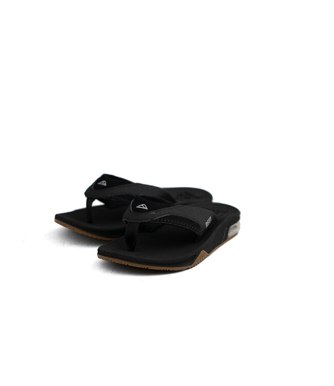 Reef Flip-Flops Kids Fanning Black Silver