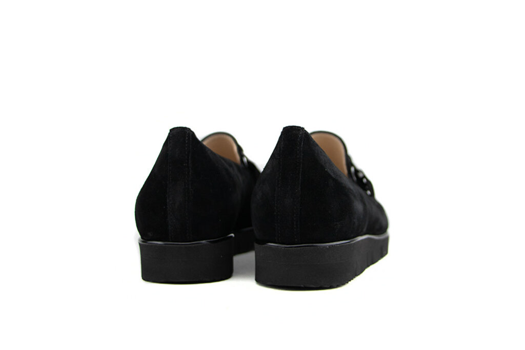 Hassia Hassia Loafer Ketting Schwarz Suede Pisa