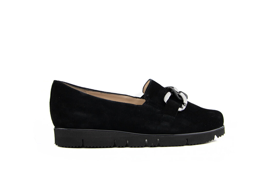 Hassia Hassia Loafer Ketting Schwarz Suede Pisa
