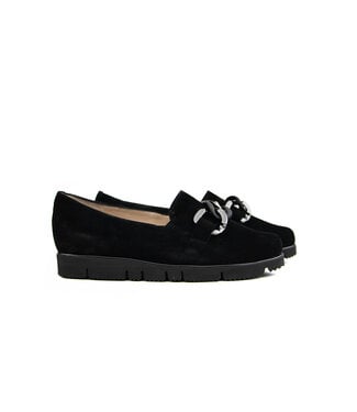 Hassia Hassia Loafer Ketting Schwarz Suede Pisa G