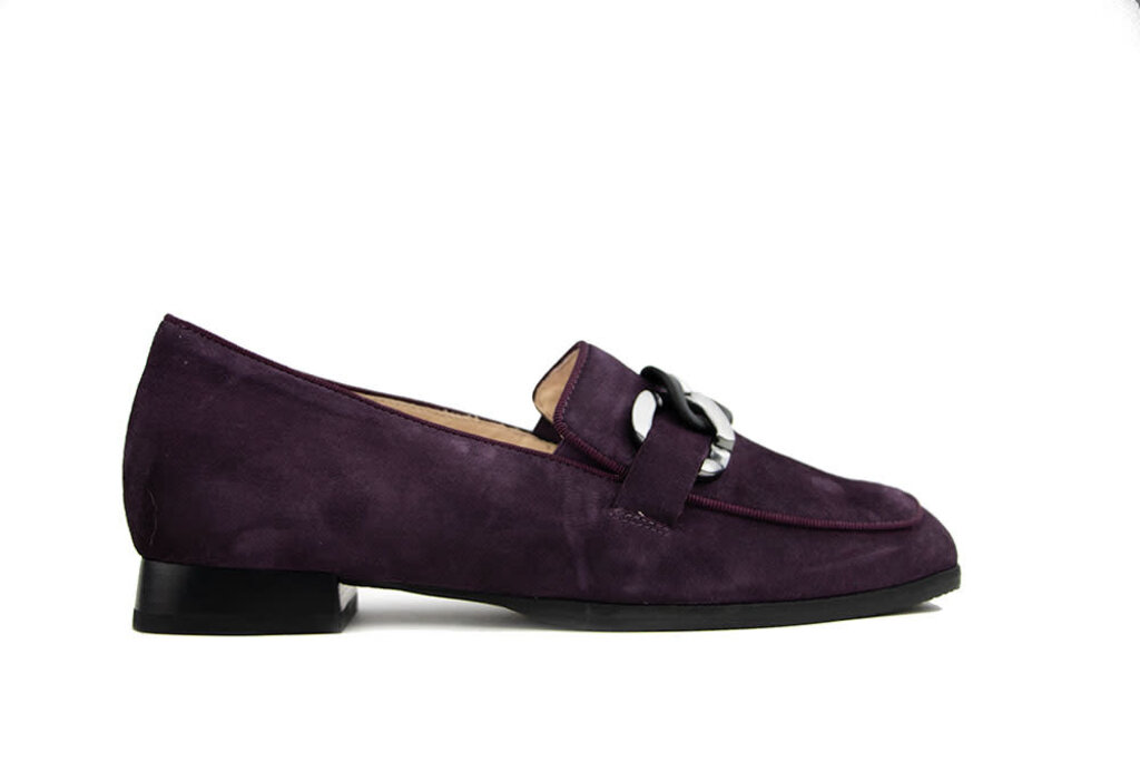 Hassia Hassia Loafer Ketting Plum Suede Napoli