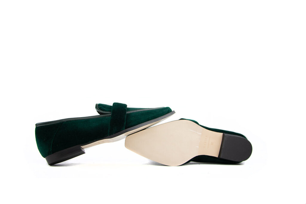 Nubikk Nubikk Delphine Loafer Dark Green Velvet