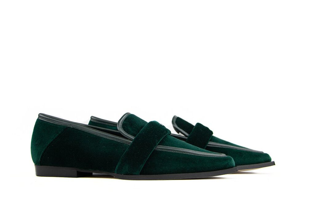 Nubikk Nubikk Delphine Loafer Dark Green Velvet